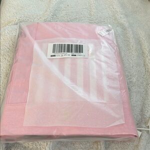 Pink Fabric Material Victoria Secret Tote Pink and White Stripe Brand New